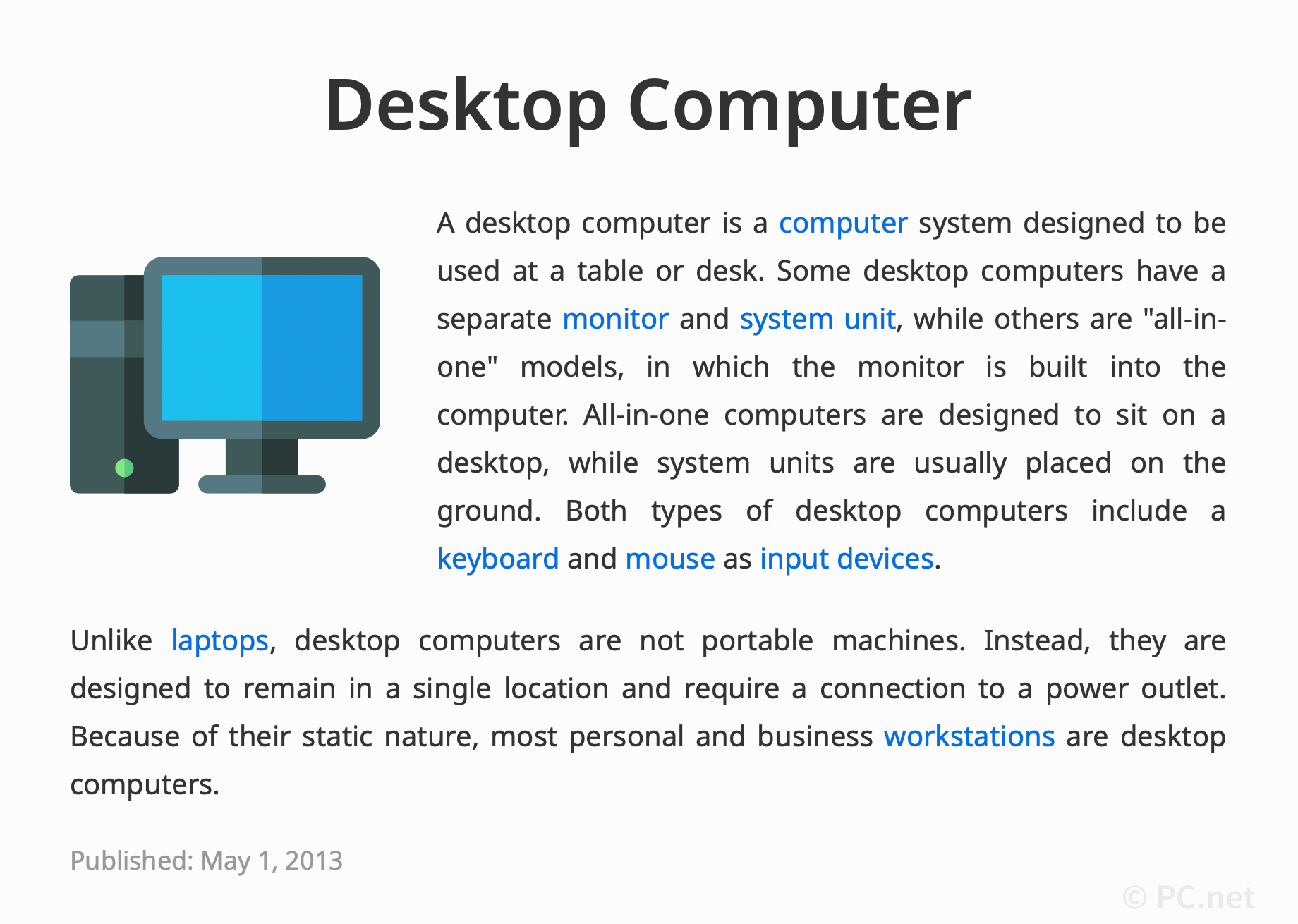 Desktop Computer Definition Image